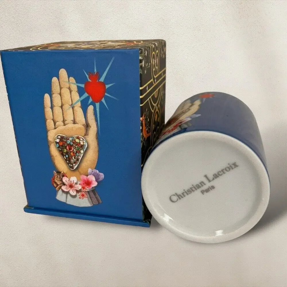 Christian Lacroix Paris Pencil Holder Cup Porcelain Gift Box Set Maison de Jeu